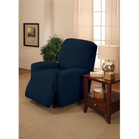 Madison Industries Madison JER-LGRECL-NY Stretch Jersey Large Recliner Slipcover; Navy JER-LGRECL-NY